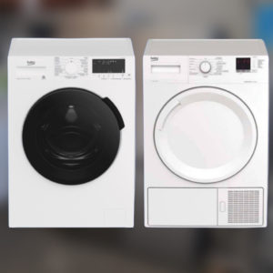 Voordeelset *NIEUW* BEKO Wasmachine 7kg 1600toeren A+++  + Warmtepompdroger 7kg A++  €938,-
