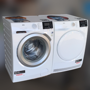Voordeelset AEG Wasmachine 7kg + Condensdroger 8kg  €518,-