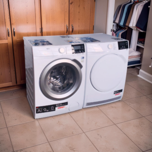 Voordeelset AEG 6000SERIES Wasmachine 9kg  + Condensdroger 8kg €548,-