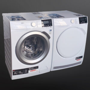 Voordeelset AEG 6000SERIES Wasmachine 9kg  + Condensdroger 8kg €548,-