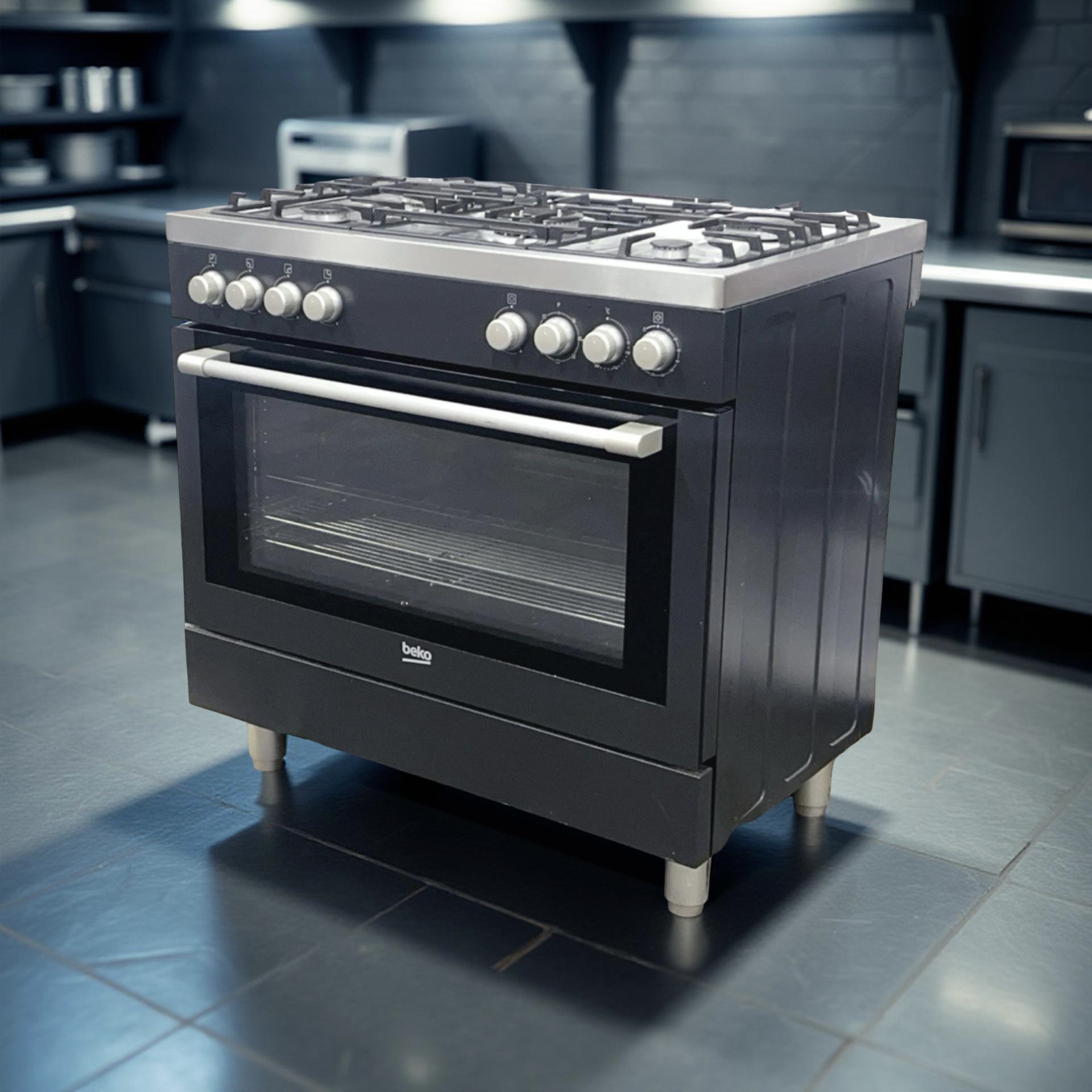 Gasfornuis Multifunctioneel Vrijstaand BEKO RVS Breed 90cm GM15120DAPR Outlet €349,- - Image 4