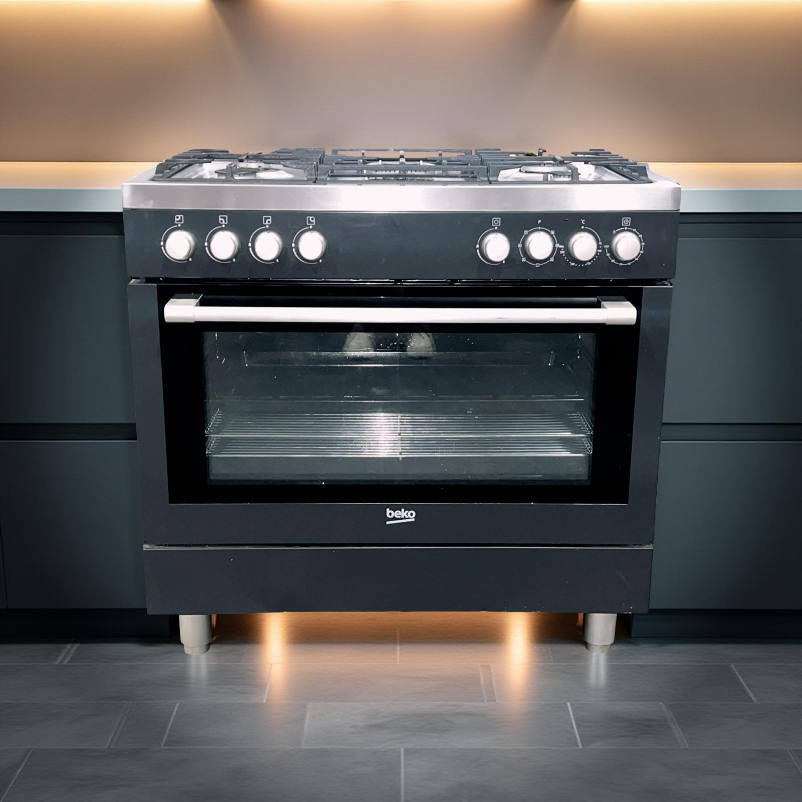 Gasfornuis Multifunctioneel Vrijstaand BEKO RVS Breed 90cm GM15120DAPR Outlet €349,- - Image 3