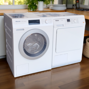 Voordeelset MIELE Wasmachine A+++ WDB030WCS + Condensdroger TDA150C  €698,-