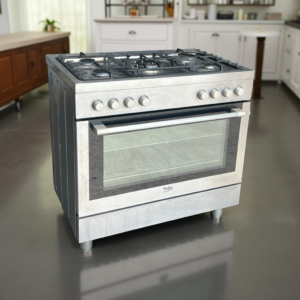 Gasfornuis BEKO RVS Breed 90cm GM15120DXPR Outlet €349,-