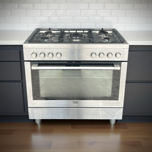 Gasfornuis BEKO RVS Breed 90cm GM15120DXPR €299,- - Image 3
