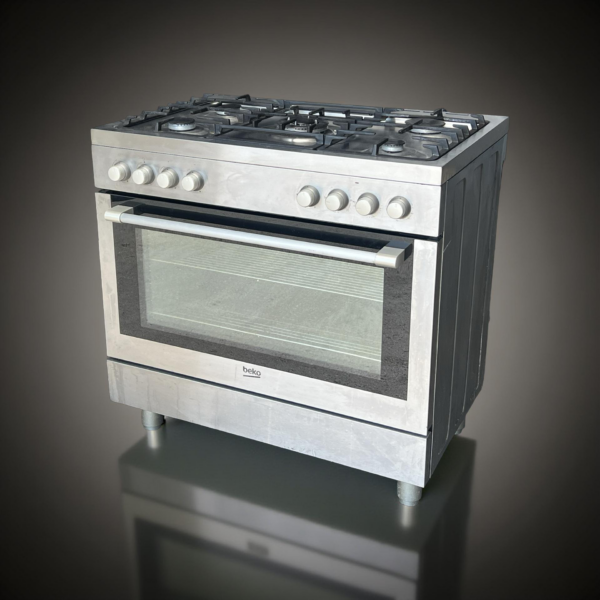 Gasfornuis BEKO RVS Breed 90cm GM15120DXPR €299,-