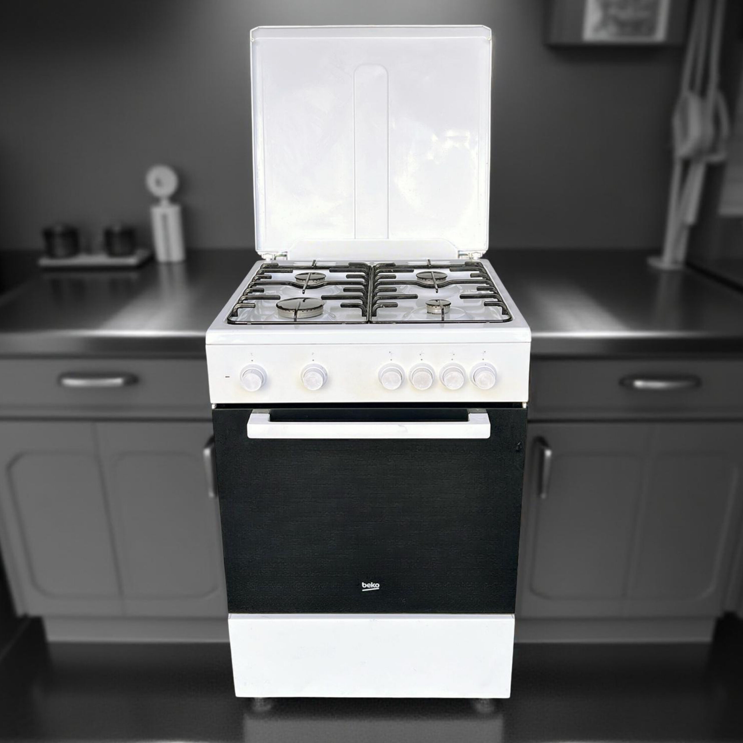 Gasfornuis BEKO met Heteluchtoven FSM62010DW Outlet €179,- - Image 4