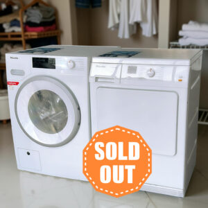Voordeelset MIELE Wasmachine A+++ 9kg 1600toeren + Condensdroger 7kg  €798,-