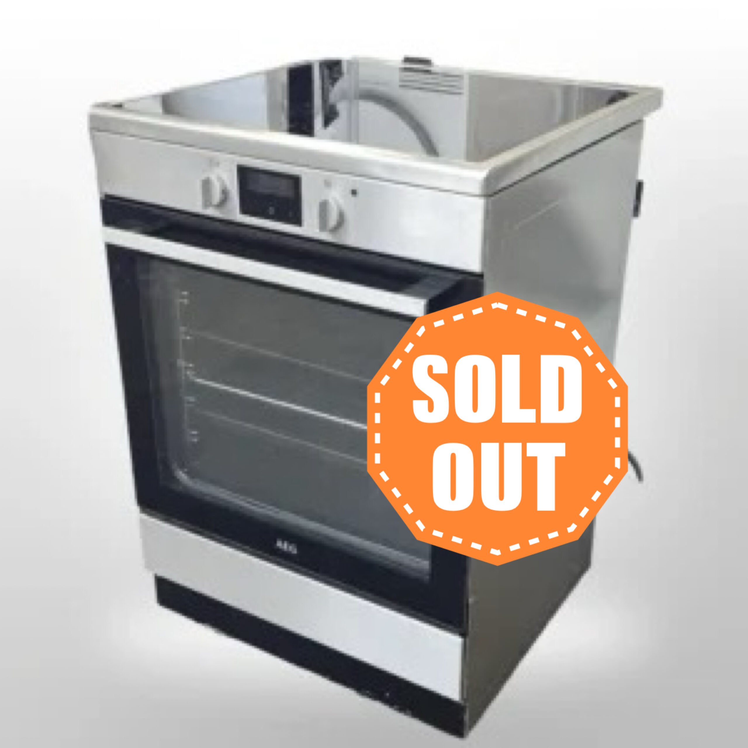 Fornuis Inductie AEG CIB6642ABW RVS met Heteluchtoven €399,-