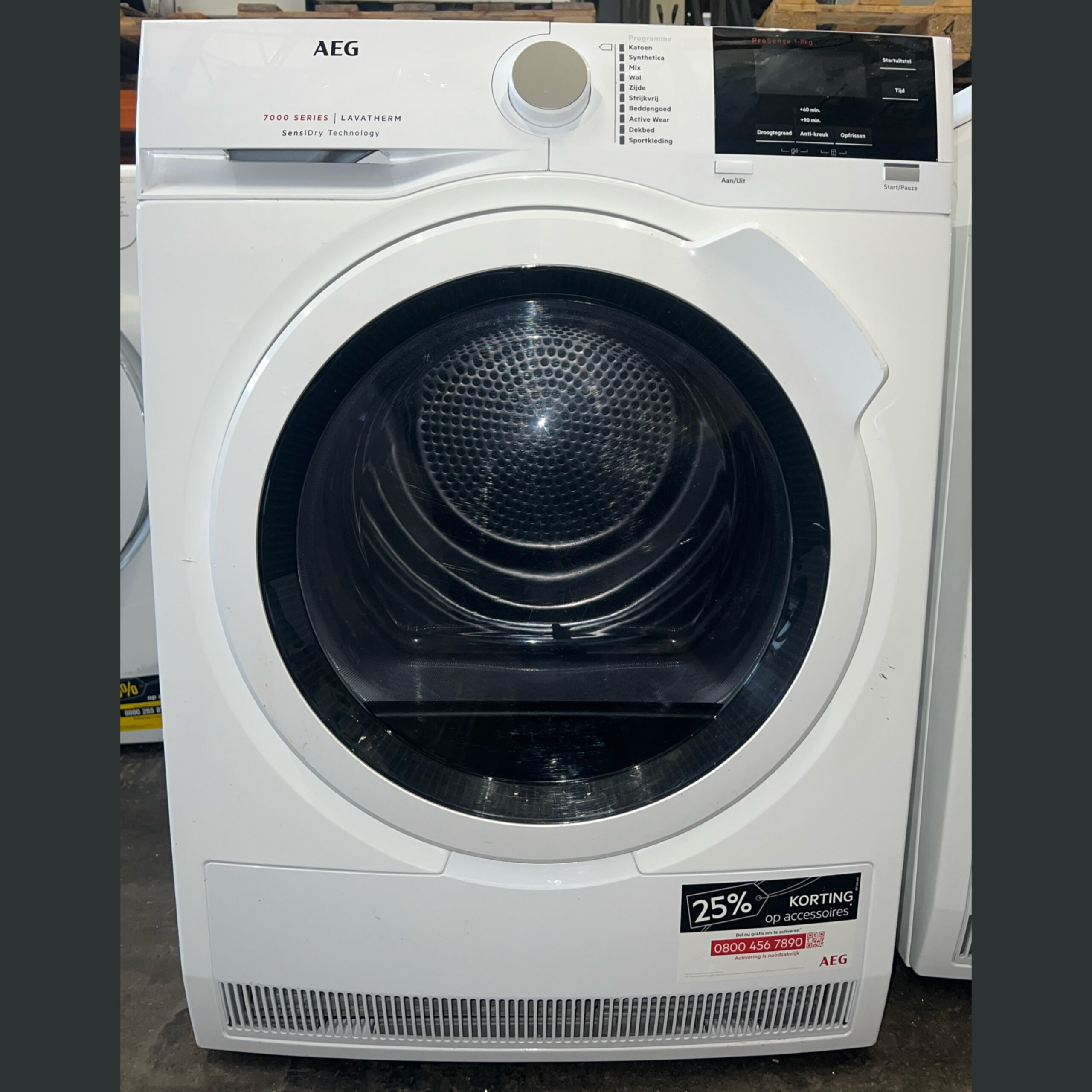 Warmtepompdroger AEG A+ 8kg T7DB83GW Afgeprijsd €299,- - Image 3
