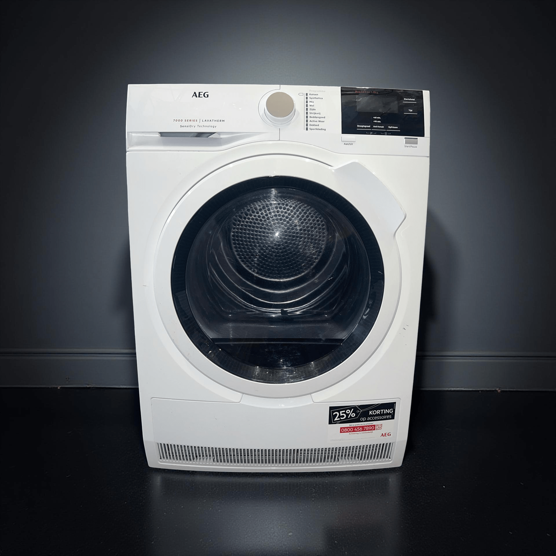 Warmtepompdroger AEG A+ 8kg T7DB83GW Afgeprijsd €299,-