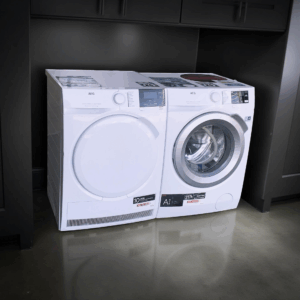 Voordeelset AEG Wasmachine 8kg + Condensdroger 8kg €528,-