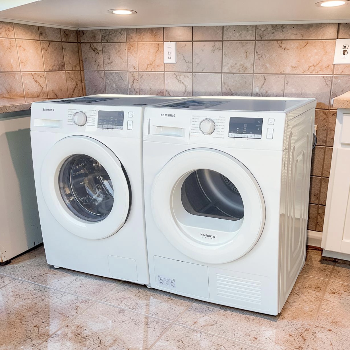 Voordeelset SAMSUNG Wasmachine 8kg A+++ & Warmtepompdroger 8kg A++ €598,-