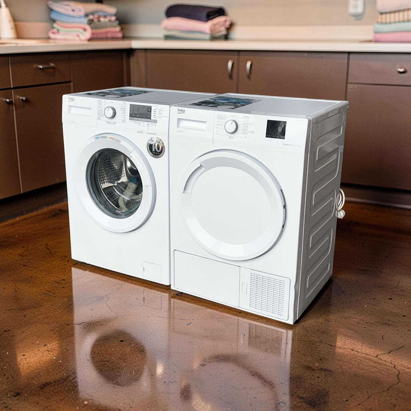 Voordeelset BEKO Wasmachine 7kg + Warmtepompdroger 7kg A+ €518,- - Image 2